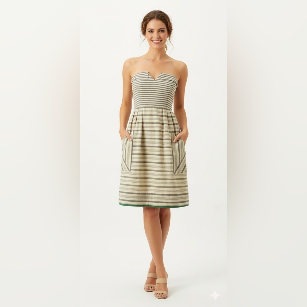 Anthropologie Maeve Changing Stripes Dress Retro Pinup (17)